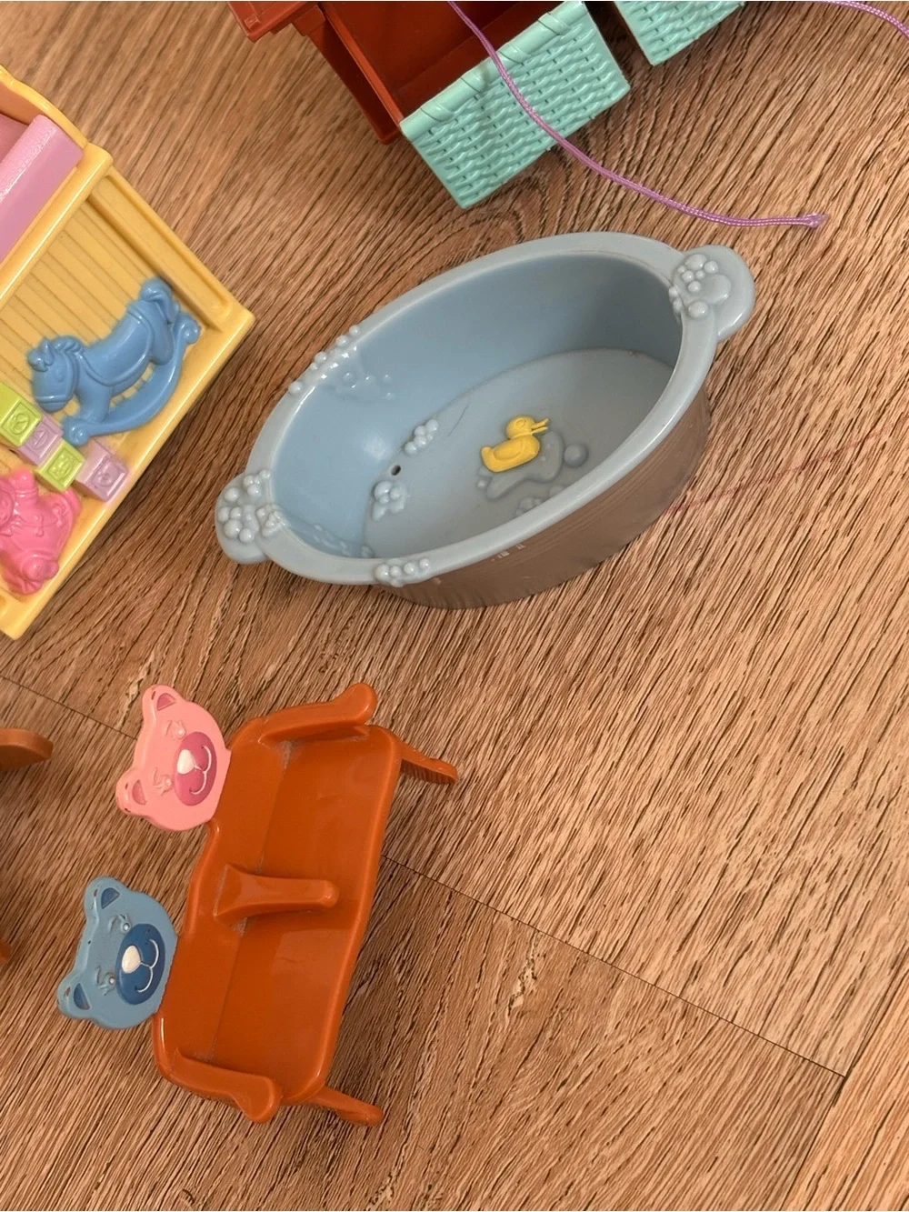 Fisher Price Loving Family Nursery Baby Furniture Lot 2005 2007 Dollhouse